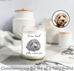 Custom Pet Portrait Candle Pet Memorial Gift