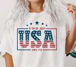 4th Of July USA Tee, Fourth Of July, Independence Day Tshirt