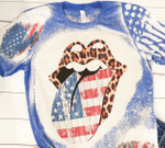 American Mom Tee, Fourth Of July, Independence Day Bleached Tshirt