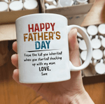 Personalized Shacking Up With Your Mom Funny Coffee Mug, Fathers Day Mug, Gift For Father From Daughter And Son
