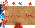 Land That I Love Doormat, 4th of July Independence Day