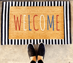 Welcome 4th of July Stars Doormat, 4th of July Independence Day
