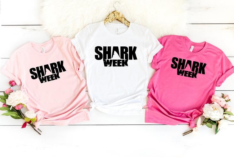 Shark Shirt Great White Shark Beach Summer Tee Shark Fans E-06072133 Shark T-Shirt Save the Sharks Shark Week Shirt Shark Week 2021
