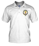 Forrester Tartan Polo Shirt In Me Clan Badge K7