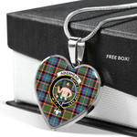 Scottish Aikenhead Clan Badge Tartan Necklace Heart Style