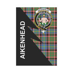 Scottish Aikenhead Clan Badge Tartan Garden Flag Flash Style - BN