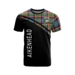 Scottish Aikenhead Clan Badge Tartan T-Shirt Curve Style - BN