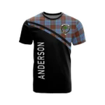 Scottish Anderson Clan Badge Tartan T-Shirt Curve Style - BN
