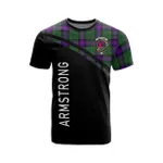 Scottish Armstrong Clan Badge Tartan T-Shirt Curve Style - BN
