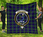 Scottish Arbuthnot Modern Clan Badge Tartan Quilt Original - TH8