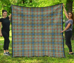 Scottish Balfour Blue Clan Tartan Quilt Original - TH8