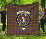 Scottish Balfour Modern Clan Badge Tartan Quilt Original - TH8