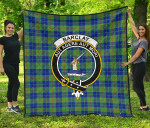Scottish Barclay Hunting Ancient Clan Badge Tartan Quilt Original - TH8