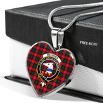 Scottish Bellshes Clan Badge Tartan Necklace Heart Style