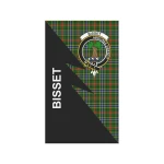 Scottish Bisset Clan Badge Tartan Garden Flag Flash Style - BN
