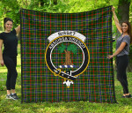 Scottish Bisset Clan Badge Tartan Quilt Original - TH8