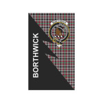 Scottish Borthwick Clan Badge Tartan Garden Flag Flash Style - BN