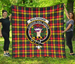 Scottish Buchanan Modern Clan Badge Tartan Quilt Original - TH8