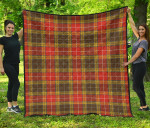 Scottish Buchanan Old Set Weathered Clan Tartan Quilt Original - TH8