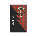 Scottish Butter Clan Badge Tartan Garden Flag Flash Style - BN