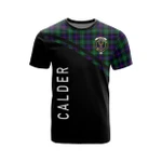 Scottish Calder Clan Badge Tartan T-Shirt Curve Style - BN
