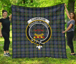 Scottish Cameron of Erracht Ancient Clan Badge Tartan Quilt Original - TH8
