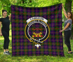 Scottish Cameron of Erracht Modern Clan Badge Tartan Quilt Original - TH8