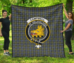 Scottish Campbell Faded Clan Badge Tartan Quilt Original - TH8