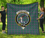 Scottish Carmichael Ancient Clan Badge Tartan Quilt Original - TH8