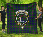 Scottish Carmichael Modern Clan Badge Tartan Quilt Original - TH8