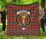 Scottish Chisholm Ancient Clan Badge Tartan Quilt Original - TH8