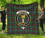 Scottish Chisholm Hunting Ancient Clan Badge Tartan Quilt Original - TH8