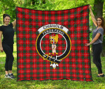 Scottish Chisholm Modern Clan Badge Tartan Quilt Original - TH8