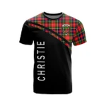 Scottish Christie Clan Badge Tartan T-Shirt Curve Style - BN