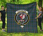 Scottish Cockburn Ancient Clan Badge Tartan Quilt Original - TH8