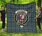 Scottish Cockburn Modern Clan Badge Tartan Quilt Original - TH8