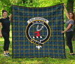 Scottish Colquhoun Ancient Clan Badge Tartan Quilt Original - TH8