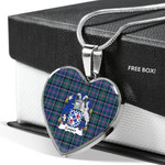 Scottish Cooper Ancient Clan Badge Tartan Necklace Heart Style