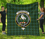 Scottish Cranstoun Clan Badge Tartan Quilt Original - TH8