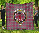 Scottish Crawford Ancient Clan Badge Tartan Quilt Original - TH8