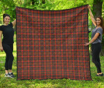Scottish Cumming Hunting Weathered Clan Tartan Quilt Original - TH8