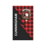 Scottish Cunningham Clan Badge Tartan Garden Flag Flash Style - BN