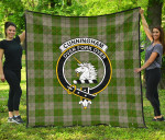 Scottish Cunningham Dress Green Dancers Clan Badge Tartan Quilt Original - TH8