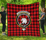 Scottish Cunningham Modern Clan Badge Tartan Quilt Original - TH8