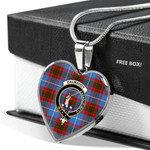 Scottish Dalmahoy Clan Badge Tartan Necklace Heart Style
