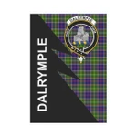 Scottish Dalrymple Clan Badge Tartan Garden Flag Flash Style - BN
