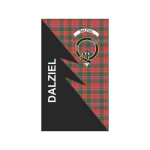 Scottish Dalziel Clan Badge Tartan Garden Flag Flash Style - BN