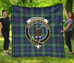 Scottish Davidson of Tulloch  Clan Badge Tartan Quilt Original - TH8