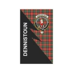 Scottish Dennistoun Clan Badge Tartan Garden Flag Flash Style - BN
