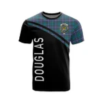 Scottish Douglas Clan Badge Tartan T-Shirt Curve Style - BN
